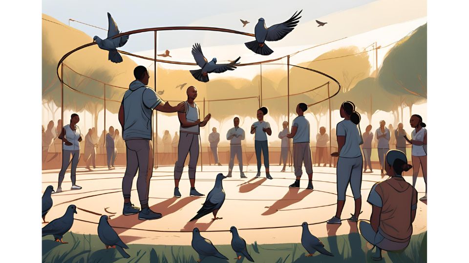 Duiven training sessie